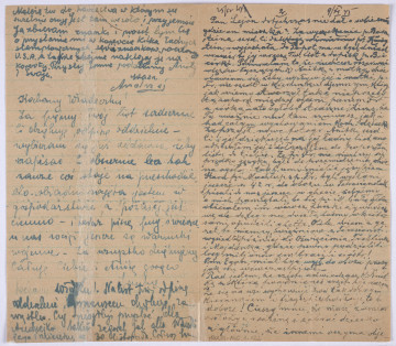 Ujęcie awersu. List 2-kartowy, bifolium. Wszystkie strony zapisane