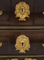 zbliżenie na dekorację okuciową otworów na klucz w formie kartuszy