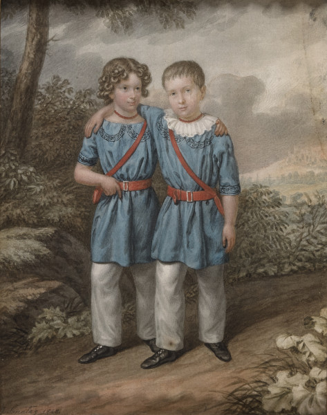 Portret Alfreda i Adama Potockich - Lico obrazu