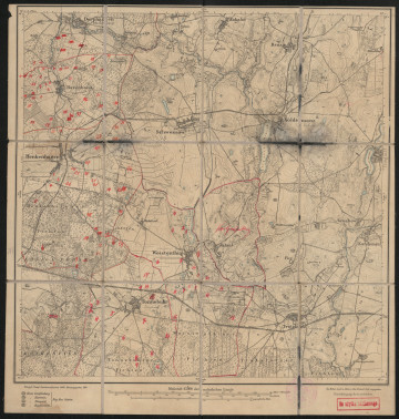Mapa drukowana - Ujęcie z przodu; Mapę 773 Schwessow IV opracowano w 1889, a wydano w 1891 roku. Obejmuje obszar w pobliżu miejscowości Schwessow, Kreis Greifenberg, Reg. Bez. Stettin, Prov. Pommern, dziś Świeszewo, pow. gryficki, woj. zachodniopomorskie, Polska. Jest jednym z trzech zachowanych egzemplarzy arkusza przedwojennej mapy topograficznej oznaczonego godłem 773 (ale inne wydanie), zawierającym dane o lokalizacji obiektów i ich nazw w zasobie archiwalnym Flurnamen Sammlung. Na drukowanej mapie ręcznie naniesiono warstwę z numeracją obiektów fizjograficznych odnoszących się do miejscowości: Ravenhorst, dziś Wołowiec; Henkenhagen, dziś Upadły; Woistenthin, dziś Ościęcin; Tonnebuhr, dziś Unibórz.