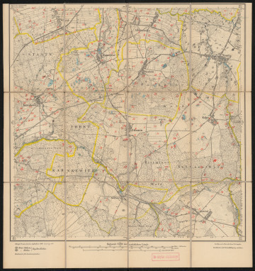 drukowana mapa 449 Damerow I - Ujęcie z przodu; Mapę 449 Damerow I opracowano w 1889, a dodrukowano w 1919 roku. Obejmuje obszar w pobliżu miejscowości Damerow, Kreis Schlawe, Reg. Bez. Köslin, Prov. Pommern, dziś Dąbrowa, pow. koszaliński, woj. zachodniopomorskie, Polska. Jest jednym z dwóch zachowanych egzemplarzy arkusza przedwojennej mapy topograficznej oznaczonego godłem 449, zawierającym dane o lokalizacji obiektów i ich nazw w zasobie archiwalnym Flurnamen Sammlung. Na drukowanej mapie ręcznie naniesiono warstwę z numeracją obiektów fizjograficznych odnoszących się do miejscowości: Wieck, dziś Wiekowice; Damerow; Martinshagen, dziś Grabowo; Panknin, dziś Pękanino; Nemitz, dziś Niemica; Karnkewitz, dziś Karnieszewice; Zanow, dziś Sianów; Zitzmin, dziś Sieciemin; Kuhtz, dziś Kusice; Ratteick, dziś Ratajki; Zwölfhufen, dziś Przytok.