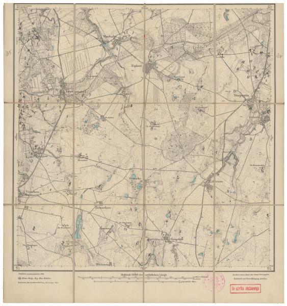 drukowana mapa 268 Stojentin II - Ujęcie z przodu; Mapę 268 Stojentin II opracowano w 1889, a dodrukowano w 1924 roku. Obejmuje obszar w pobliżu miejscowości Stojentin, Kreis Stolp, Reg. Bez. Köslin, Prov. Pommern, dziś Stowięcino, pow. słupski, woj. pomorskie, Polska. Jest jedynym zachowanym egzemplarzem arkusza przedwojennej mapy topograficznej oznaczonego godłem 268, zawierającym dane o lokalizacji obiektów i ich nazw w zasobie archiwalnym Flurnamen Sammlung. Na drukowanej mapie ręcznie naniesiono warstwę z numeracją obiektów fizjograficznych odnoszących się do miejscowości: Stojentin; Zedlin, dziś Siodłonie; Dammen, dziś Damno; Warbelin, dziś Warblino; Zipkow, dziś Szczypkowice; Grossendorf, dziś Wielka Wieś; Lojow, dziś Łojewo; Rexin, dziś Rzechcino; Damerkow, dziś Dąbrówka; Grapitz, dziś Grapice.