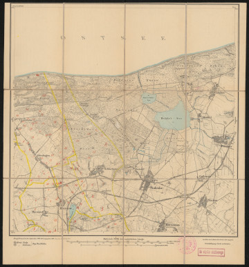 drukowana mapa 264 Saleske III - Ujęcie z przodu; Mapę 264 Saleske III opracowano w 1889, wydano w 1891, a dodrukowano w 1911 roku. Obejmuje obszar w pobliżu miejscowości Saleske, Kreis Stolp, Reg. Bez. Köslin, Prov. Pommern, dziś Zaleskie, pow. słupski, woj. pomorskie, Polska. Jest jednym z dwóch zachowanych egzemplarzy arkusza przedwojennej mapy topograficznej oznaczonego godłem 264, zawierającym dane o lokalizacji obiektów i ich nazw w zasobie archiwalnym Flurnamen Sammlung. Na drukowanej mapie ręcznie naniesiono warstwę z numeracją obiektów fizjograficznych odnoszących się do miejscowości: Görshagen, dziś Górsko; Schlackow, dziś Złakowo; Marsow, dziś Marszewo; Peest, dziś Pieszcz.