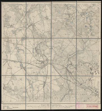 Mapa drukowana 454 Alt Kolziglow III - Ujęcie z przodu; Mapę 454 Alt Kolziglow III opracowano w 1889, a dodrukowano w 1919 roku. Obejmuje obszar w pobliżu miejscowości Alt Kolziglow, Kreis Rummelsburg, Reg. Bez. Köslin, Prov. Pommern, dziś Kołczygłowy, pow. bytowski, woj. pomorskie, Polska. Jest jednym z trzech zachowanych egzemplarzy arkusza przedwojennej mapy topograficznej oznaczonego godłem 454, zawierającym dane o lokalizacji obiektów i ich nazw w zasobie archiwalnym Flurnamen Sammlung. Na drukowanej mapie ręcznie naniesiono warstwę z numeracją obiektów fizjograficznych odnoszących się do miejscowości: Kl. Gansen, dziś Gałąźnia Mała; Morgenstern, dziś Jutrzenka.