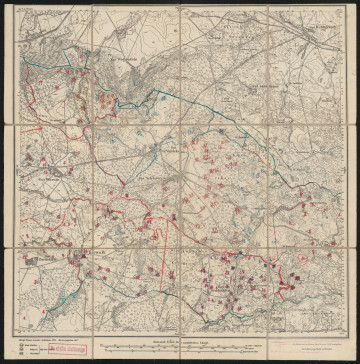 drukowana mapa 695 Gr. Voldekow I - Ujęcie z przodu; Mapę 695 Gr. Voldekow I opracowano w 1875, a wydano w 1877 roku. Obejmuje obszar w pobliżu miejscowości Gr. Voldekow, Kreis Belgard, Reg. Bez. Köslin, Prov. Pommern, dziś Wełdkowo, pow. białogardzki, woj. zachodniopomorskie, Polska. Jest jedynym zachowanym egzemplarzem arkusza przedwojennej mapy topograficznej oznaczonego godłem 695, zawierającym dane o lokalizacji obiektów i ich nazw w zasobie archiwalnym Flurnamen Sammlung. Na drukowanej mapie ręcznie naniesiono warstwę z numeracją obiektów fizjograficznych odnoszących się do miejscowości: Gr., Kl. Voldekow, dziś Wełdkowo, Wełdkówko; Warnin, dziś Warnino; Schmenzin, dziś Smęcino; Hopfenberg, dziś Chmielno; Zarnekow, dziś Czarnkowo; Kowalk, dziś Kowalki; Dimkuhlen, dziś Dzięciołowo.