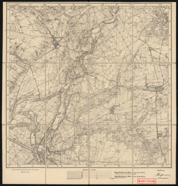 Mapa drukowana 1163 Flederborn I - Ujęcie z przodu; Mapę 1163 Flederborn I opracowano i wydano w 1878, a dodrukowano w 1929 roku. Obejmuje obszar w pobliżu miejscowości Flederborn, Kreis Neustettin, Reg. Bez. Köslin, Prov. Pommern, dziś Podgaje, pow. złotowski, woj. wielkopolskie, Polska. Jest jedynym zachowanym egzemplarzem arkusza przedwojennej mapy topograficznej oznaczonego godłem 1163, zawierającym dane o lokalizacji obiektów i ich nazw w zasobie archiwalnym Flurnamen Sammlung. Na drukowanej mapie ręcznie naniesiono warstwę z numeracją obiektów fizjograficznych odnoszących się do miejscowości: Flederborn.