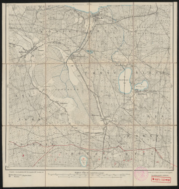 Mapa drukowana 959 Rieth II - Ujęcie z przodu; Mapę 959 Rieth II opracowano w 1887, wydano w 1889, a skorygowano w 1911 roku. Obejmuje obszar w pobliżu miejscowości Rieth, Kreis Ueckermünde, Reg. Bez. Stettin, Prov. Pommern, dziś Kreis Vorpommern-Greifswald, Bundesland Mecklenburg-Vorpommern, Niemcy. Jest jednym z dwóch zachowanych egzemplarzy arkusza przedwojennej mapy topograficznej oznaczonego godłem 959 (ale inne wydanie), zawierającym dane o lokalizacji obiektów i ich nazw w zasobie archiwalnym Flurnamen Sammlung. Na drukowanej mapie ręcznie naniesiono warstwę z numeracją obiektów fizjograficznych odnoszących się do miejscowości: Eggesin, Mützelburg, dziś Myślibórz.