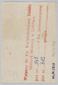 ML/H/81 - Cegiełka zbiórki pieniężnej na rzecz Weteranów 1863 r. wydana z okazji 54. rocznicy wybuchu powstania styczniowego. Na awersie postać powstańca ze sztandarem. Rysunek mężczyzny z profilu, z wąsami, w półdługich włosach, trzymającego w dłoniach drzewce sztandaru. Ujęcie sylwetki 3/4. W l. g. oraz p.d. rogach napisy i daty. Kompozycja w prostokątnej prostej ramce o zaokrąglonych krawędziach. Nadruk w kolorze czarnym na ciemnobeżowym papierze.