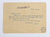 Karta pocztowa wysłana przez więźnia obozu KL Lublin Zenona Waśniewksiego, karta zaadresowana do żony Michaliny Waśniewkiej zamieszkałej w Chełmie.