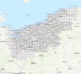 Przybliżona lokalizacja w geoportalu naniesionych nazw toponimów, dawnych nazw ludowych wskazanych na poniemieckiej mapie 610 Kurow I