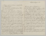 List na papierze kratkowanym, składa się z dwóch kartek (4 strony), wszystkie strony zapisane pismem czytelnym, pochylonym w prawą stronę, czarnym atramentem. Na stronie 3 podkreślone fragmenty.
