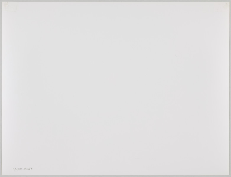 fotografia - Zdjęcie przedstawia starszego mężczyznę, malarza Jonasza Sterna w swojej pracowni. Mężczyzna siedzi przy stole, na którym ustawione są słoje z farbami oraz pędzle. Na brzegu stołu (na pierwszym planie) leży stos listew, a na nich portret mężczyzny z brodą. Przed malarzem, na stole stoi karton, a w nim siedzi duży czarny kot. Zwierzę jest zwrócone w stronę malarza. Mężczyzna jest ubrany w brązowy sweter. Ma zaczesane do tyłu siwe włosy. W tle widać sztalugi oraz wiszące na ścianie plakaty. 