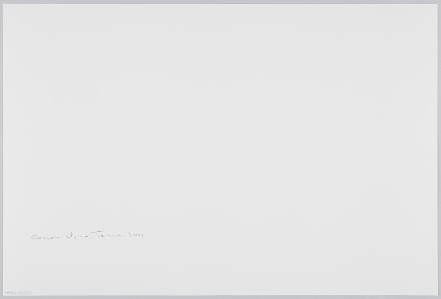 scena rodzajowa - Poziomy, barwny kadr fotograficzny przedstawiający grupę 5 kobiet we wnętrzu. W lewym dolnym rogu kompozycji znajduje się starsza kobieta (widać jej popiersie) w jasnym stroju i jasnymi koralami na szyi oraz z jasną chusta na głowie. Za nią stoją 4 dalsze kobiety – jedna w białej sukience, białych perłach na szyi i kolorowej chustce na głowie czyta z książeczki, którą trzyma w lewej ręce. Prawą ręką przysłania sobie oczy w geście skupienia. Pozostałe 3 kobiety stoją obok siebie. Ubrane są w ciemne suknie i kolorowe chusty na głowach, na szyi mają sznurki białych pereł. Kobiety patrzą w tekst, który trzyma jedna z nich.Inne fotografie prezentujące ten ślub: MPOLIN-M1539 i MPOLIN-M1541.