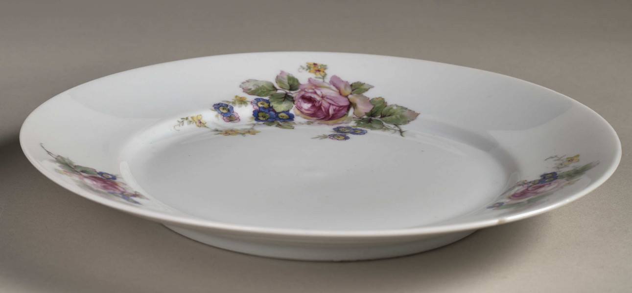 Talerz płytki, widok od boku, zdjęcie do kart