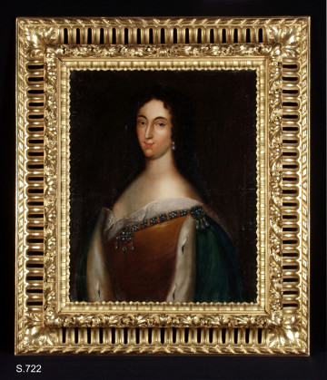 Portret młodej kobiety w płaszczu gronostajowym.